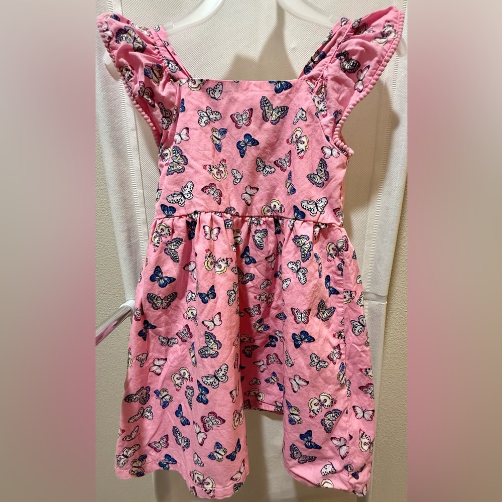 Pink Butterfly Print Dress
